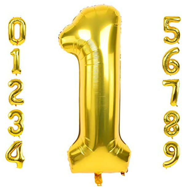 40 Inch Large Silver Number 1 Balloon Extra Big Size Jumbo Digit Mylar Foil Helium Balloons For Birthday Party Celebration Decorations Graduations Wedding Anniversary Baby Shower Supplies Engagement Photo Shoot 